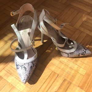 Snake print heels